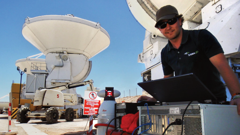3D Antennenvermessung in der Atacama-Wüste