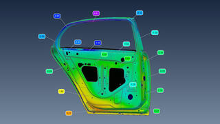 Die Darstellung der 3D-Abweichungen in einer Farbkarte ermöglicht einen schnellen optischen Eindruck.