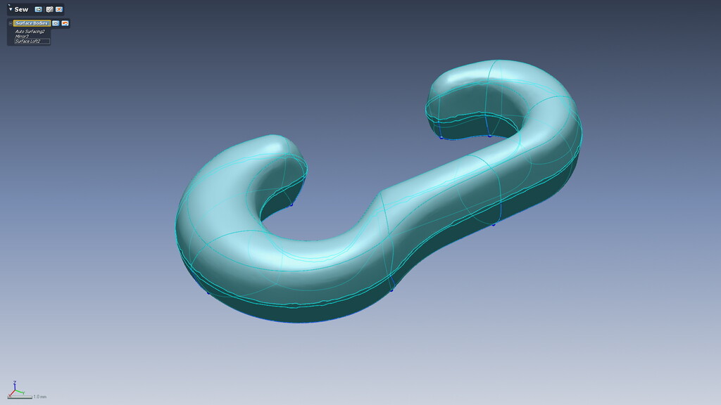 Volumenkörper mit Sew